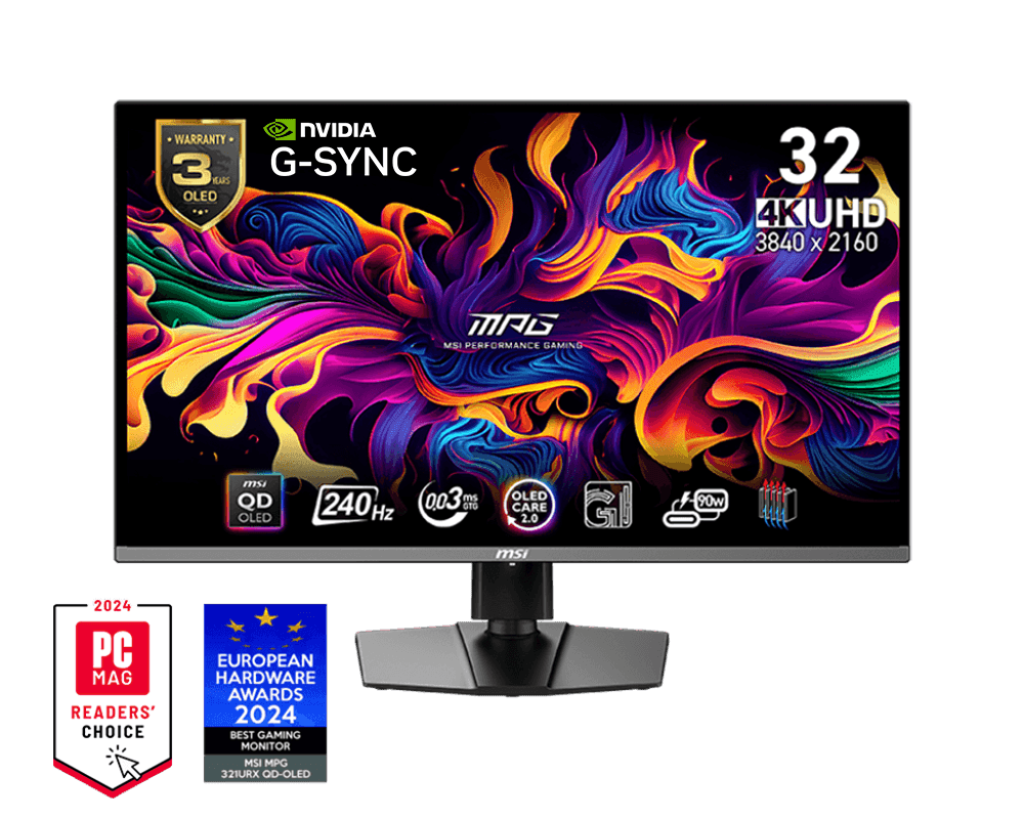 MSI Led Monitor MPG 321URX 32 Inch QD-OLD 240HZ 4K UHD 0.03ms GtG