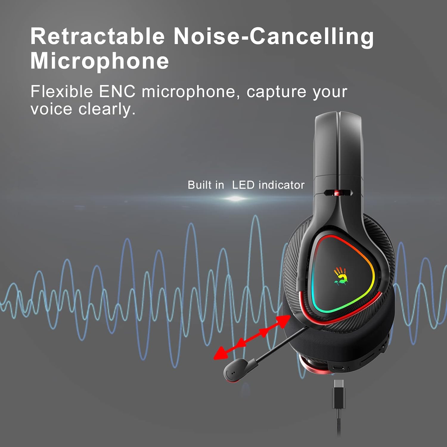 Bloody Headset MR710 Tri Mode Wireless Gaming RGB Headset