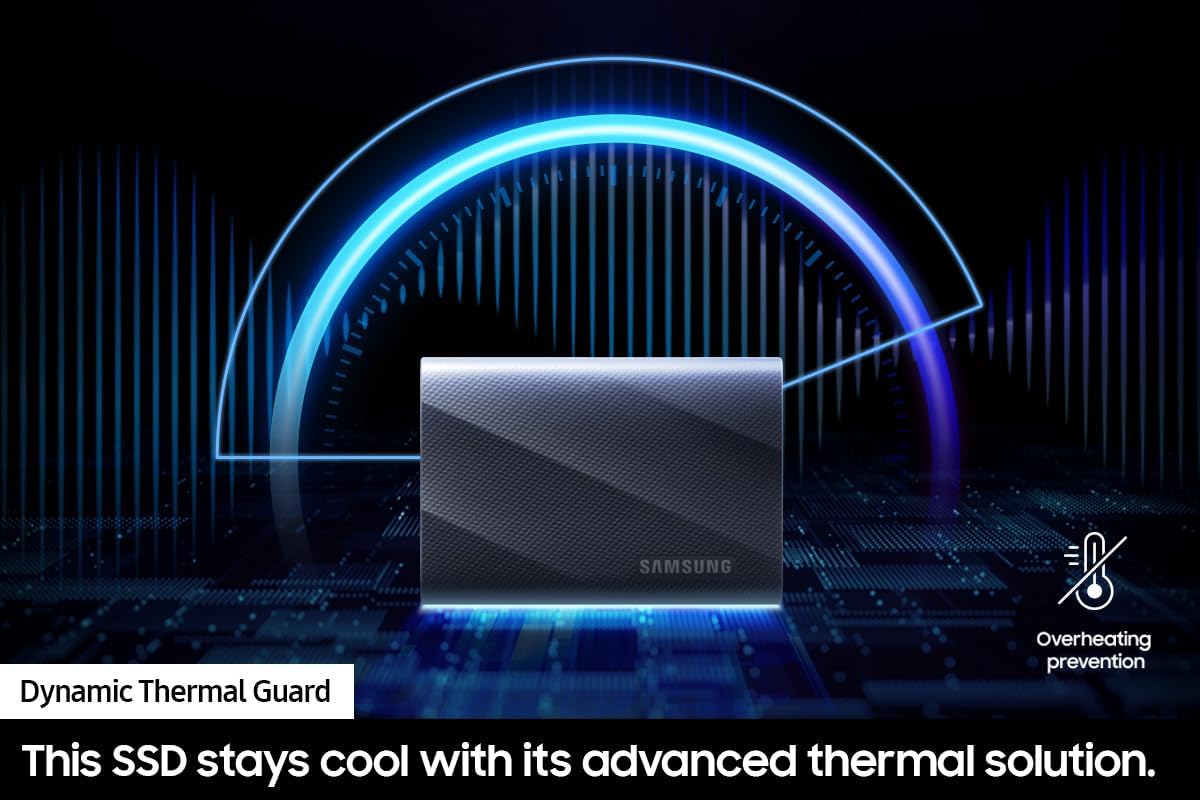 Samsung Portable SSD T9 USB 3.2 Gen2x2 2TB (Black) 2,000MB/s