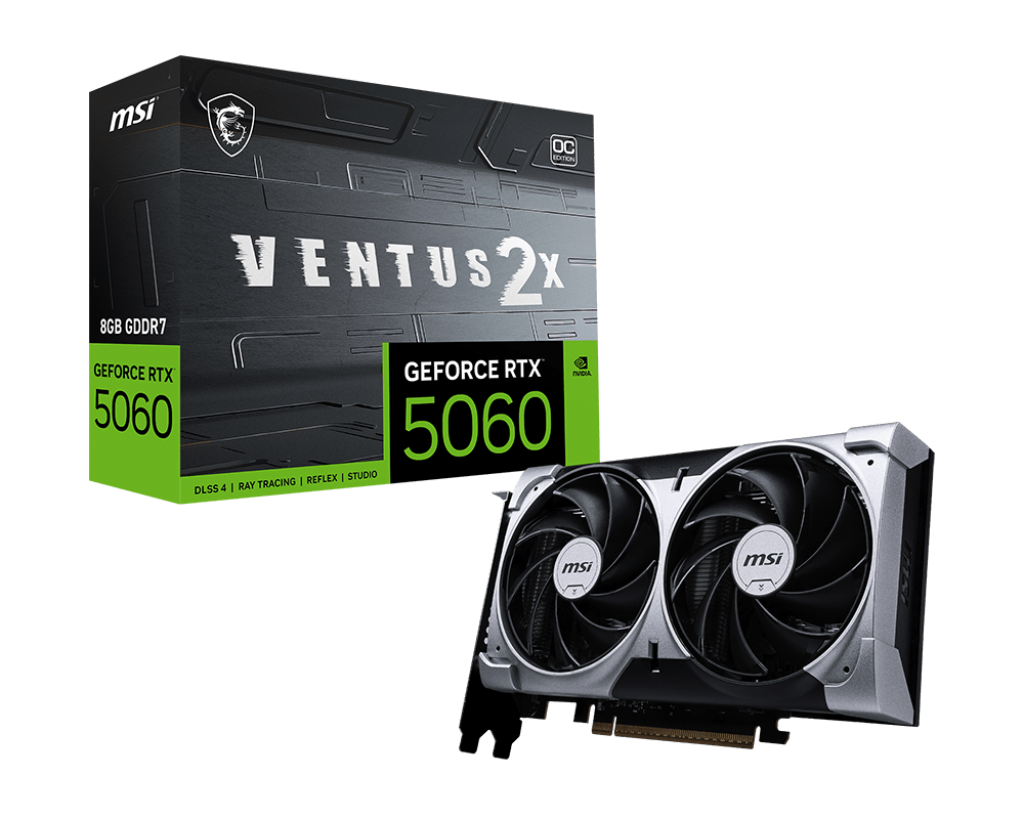 MSI Graphic Card RTX 5060 8GB Ventus 2X OC