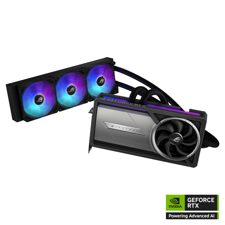 Asus Graphic Card Rog Astral LC RTX 5090 32GB OC 360mm Radiator AIO Cooler