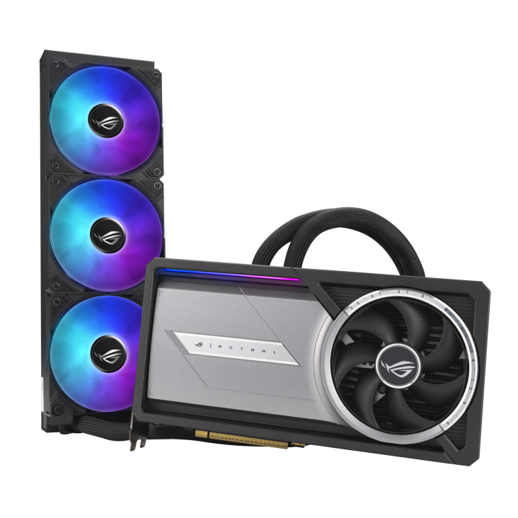 Asus Graphic Card Rog Astral LC RTX 5090 32GB OC 360mm Radiator AIO Cooler