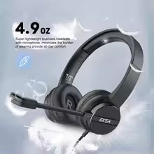 EKSA Headset H12E Noise Cancelling (USB) With Microphone Wired