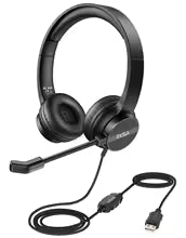 EKSA Headset H12E Noise Cancelling (USB) With Microphone Wired