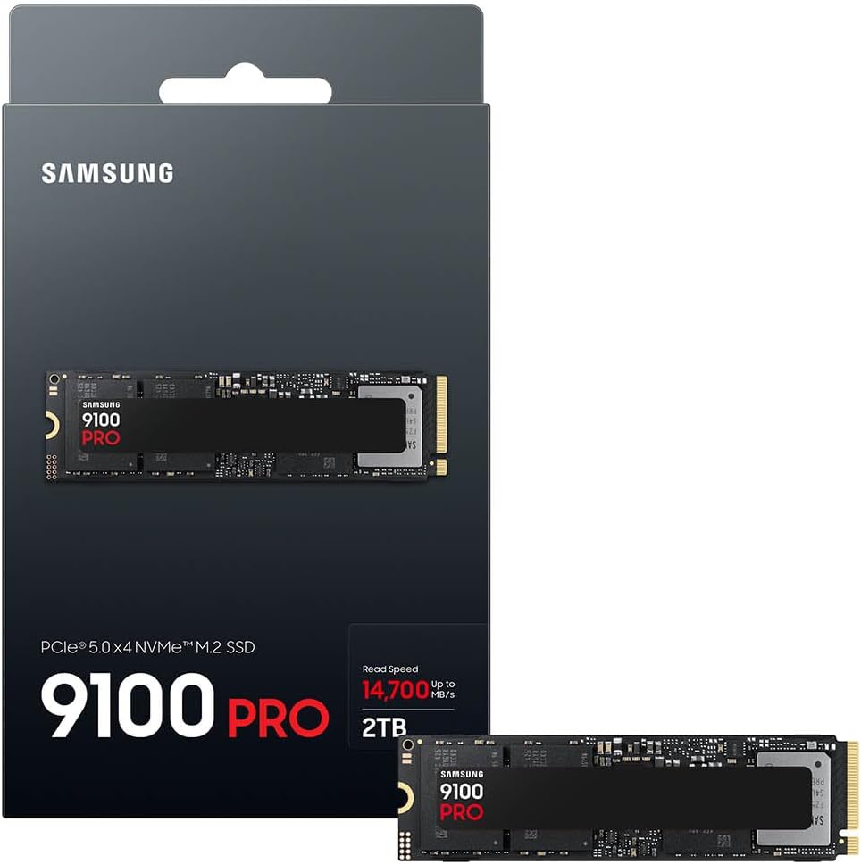 Samsung M.2 NVME SSD 9100 Pro 2TB Read Speeds Up to 14,800MB/s