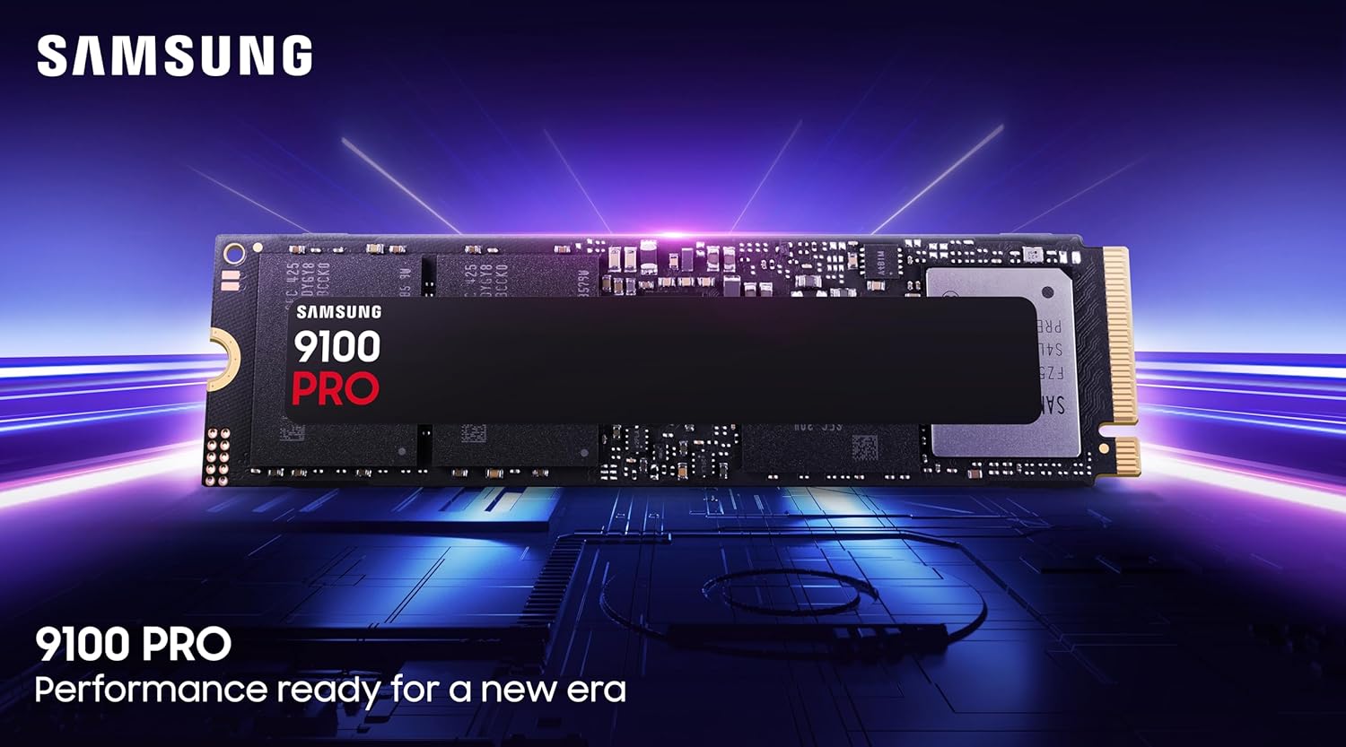 Samsung M.2 NVME SSD 9100 Pro 2TB Read Speeds Up to 14,800MB/s