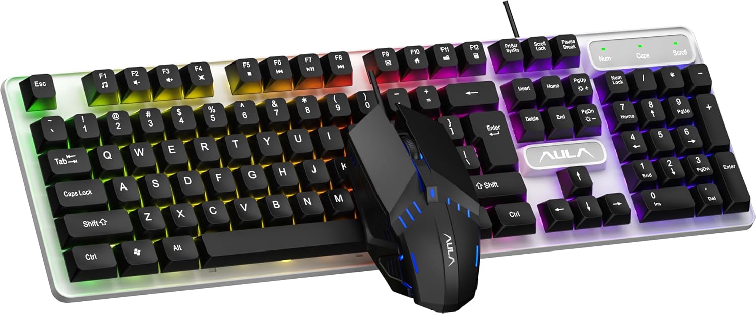 Aula Keyboard Mouse Combo F3061 Membrane Wind Wired
