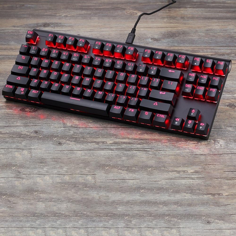 Motospeed Keyboard CK101 wired with Brown switches Black