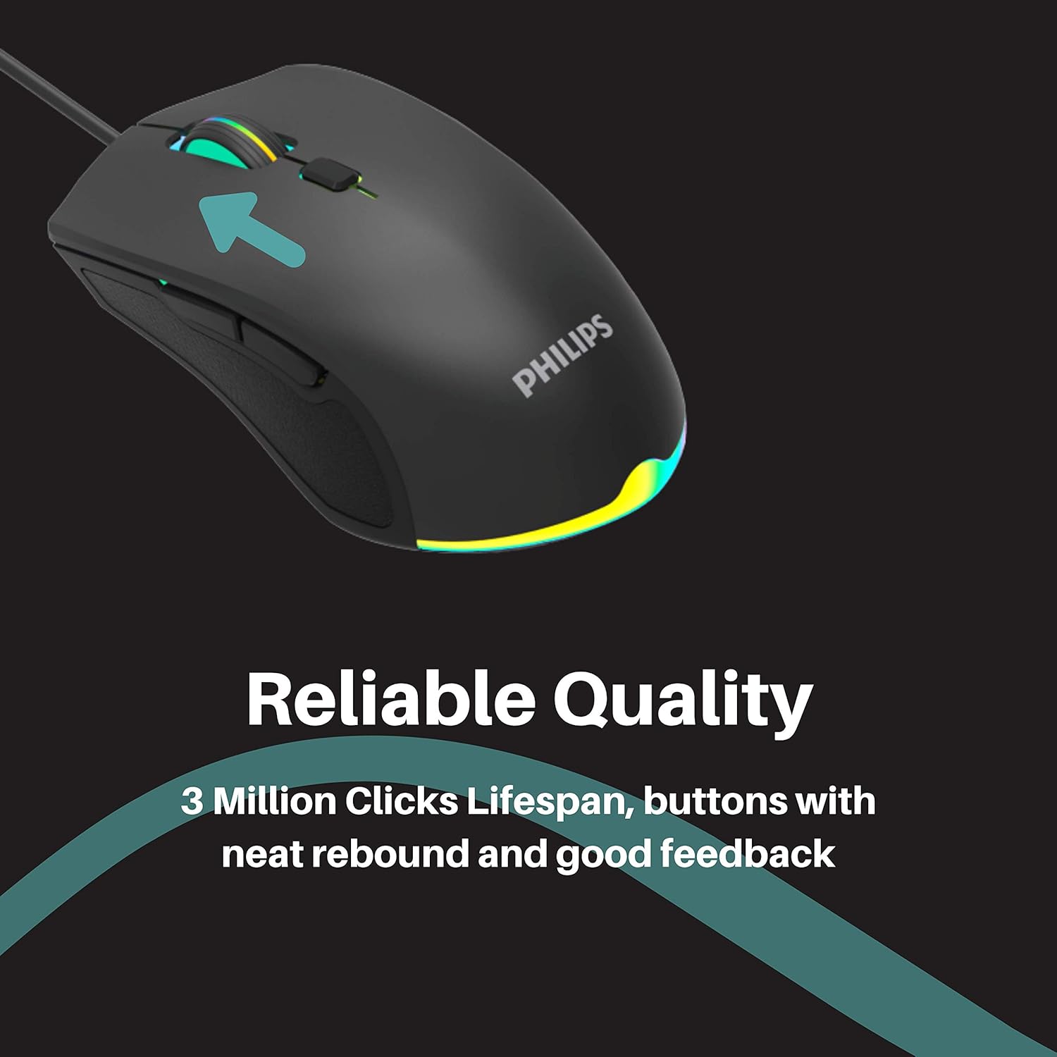 Philips Mouse G404 Gaming Mouse Wired Black