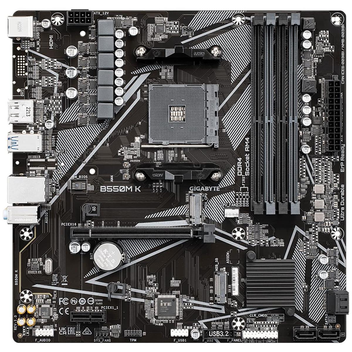 Gigabyte Motherboard B550m k AM4