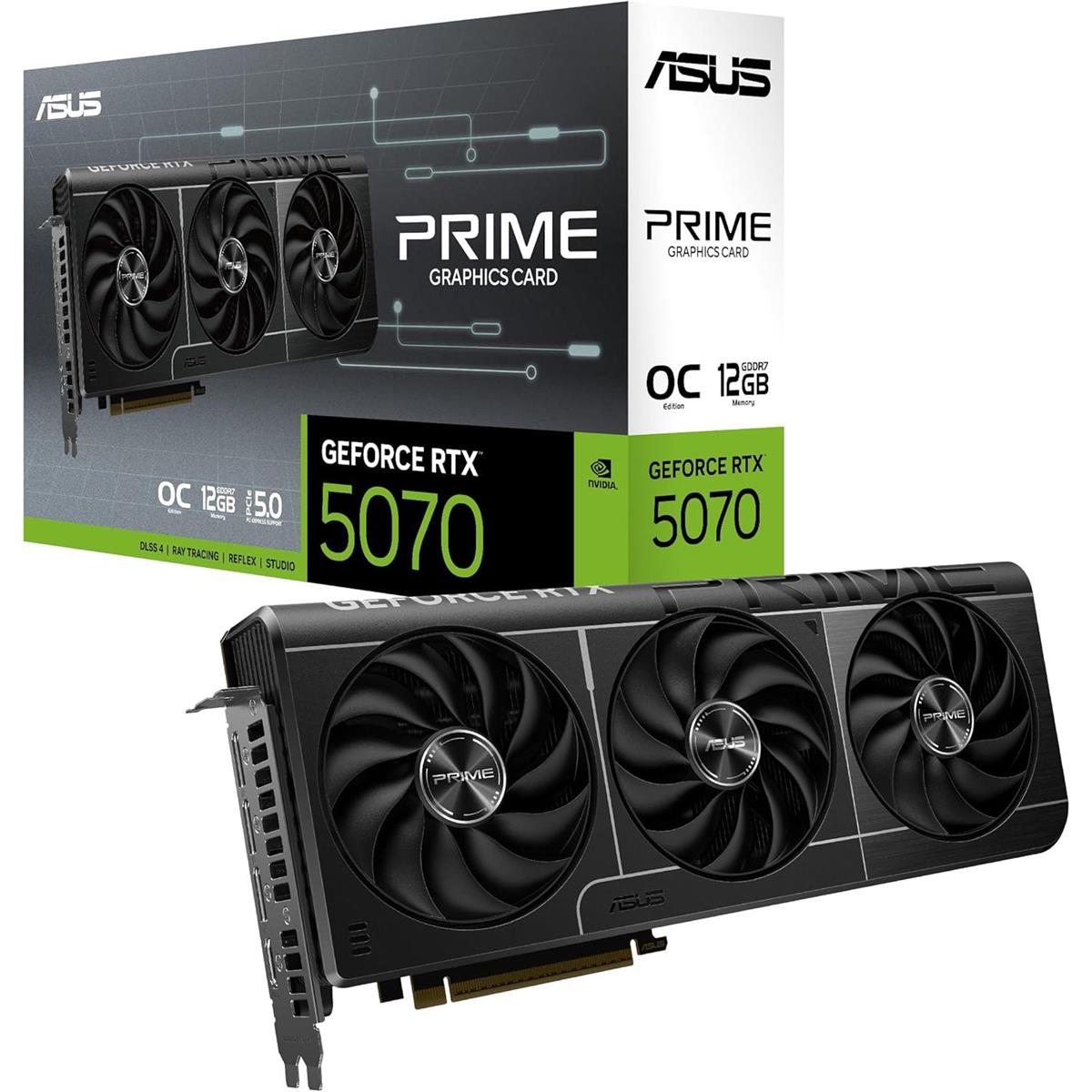 Asus Graphic Card RTX 5070 12GB OC 192 Bit Triple fan
