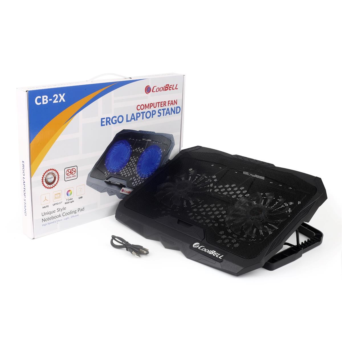 Coolbell Cooling Pad CB 2x USB Powered For 12-17 inch Laptop