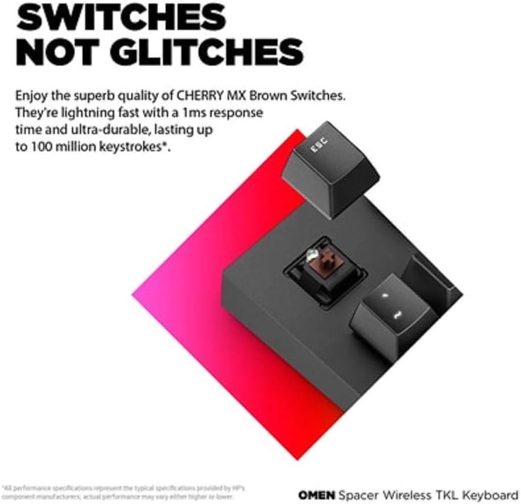 HP Keyboard Omen Spacer Wireless TKL Keyboard Cherry Brown Switch
