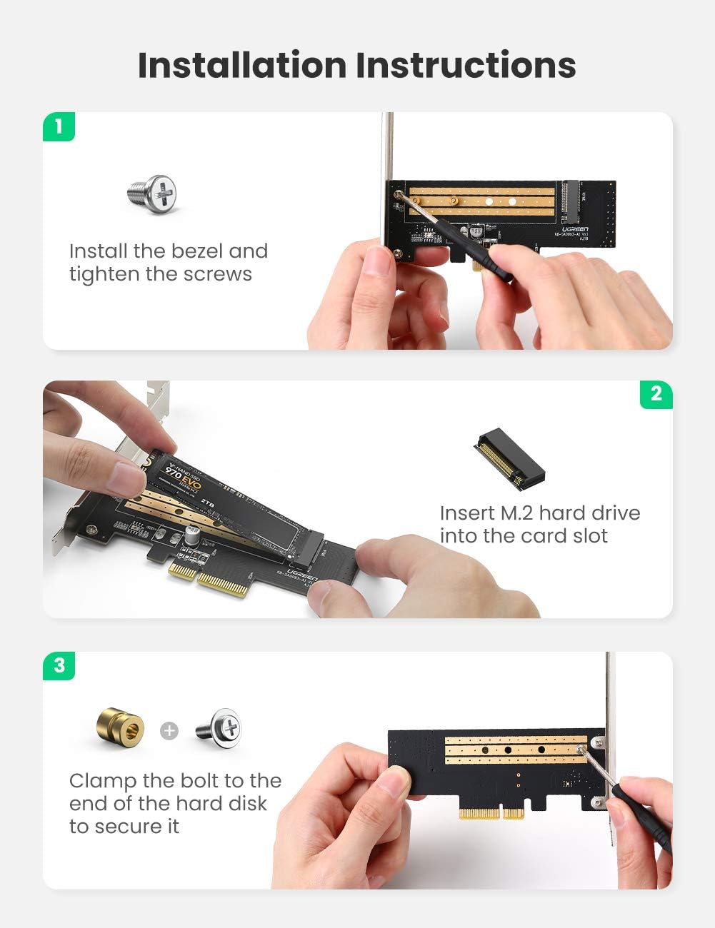Ugreen Expansion Card M.2 NVMe To PCI-E 3.0x4