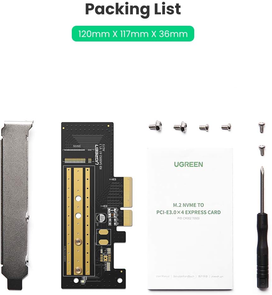 Ugreen Expansion Card M.2 NVMe To PCI-E 3.0x4