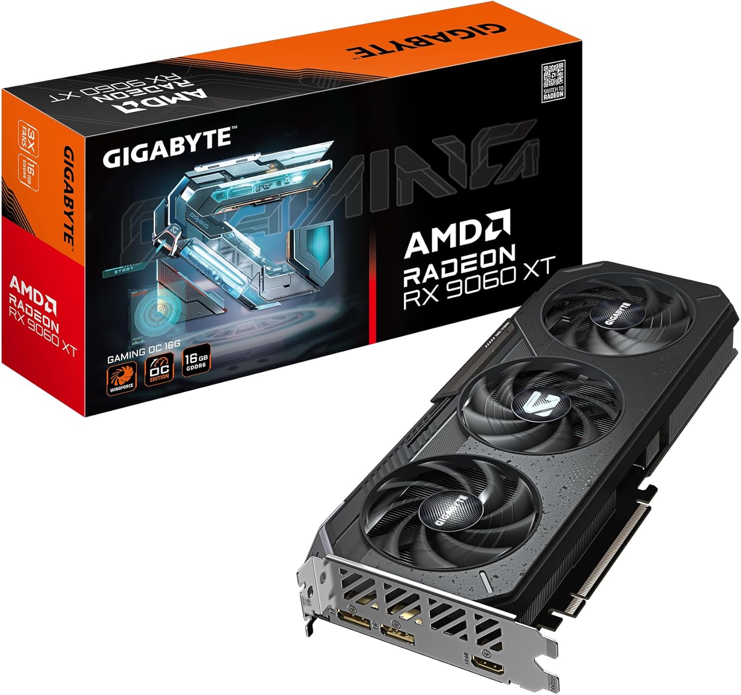Gigabyte Graphic Card RX 9060 XT 16GB Gaming OC GDDR6