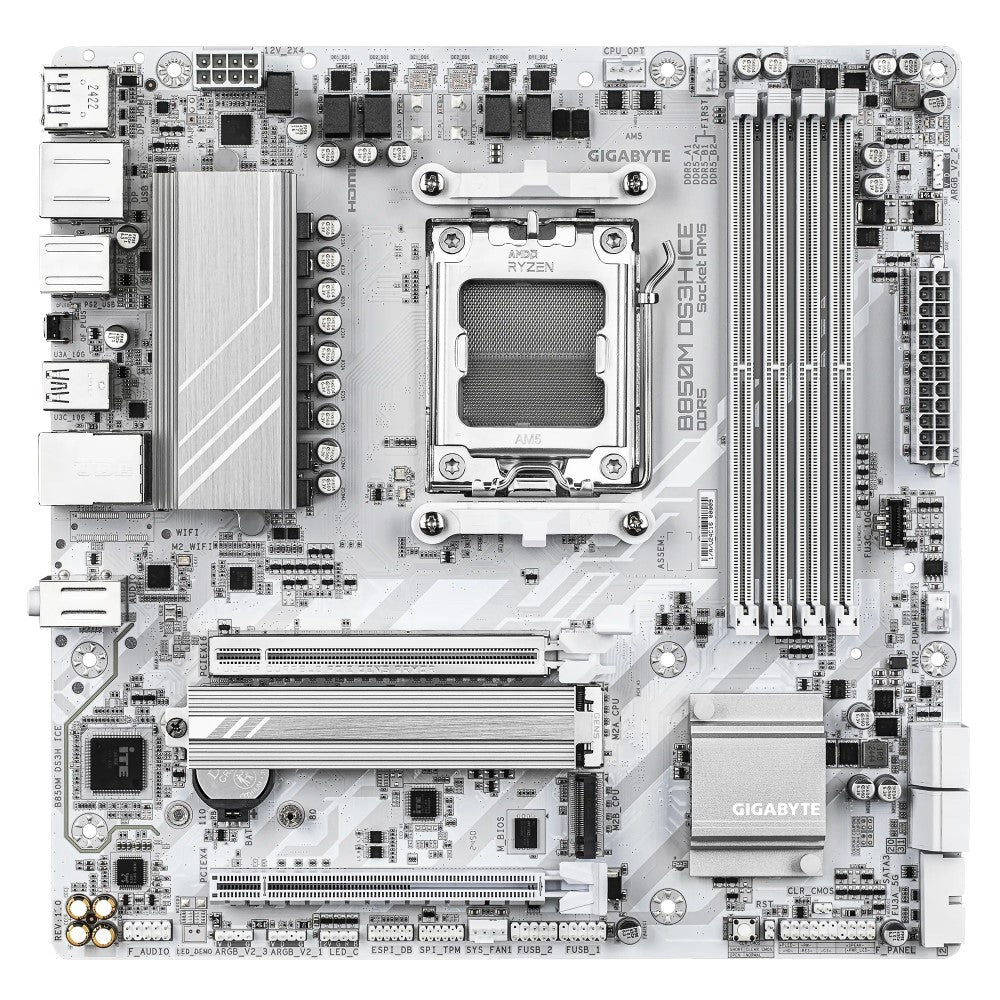 Gigabyte Motherboard B850m DS3H Ice AM5 USB-C White