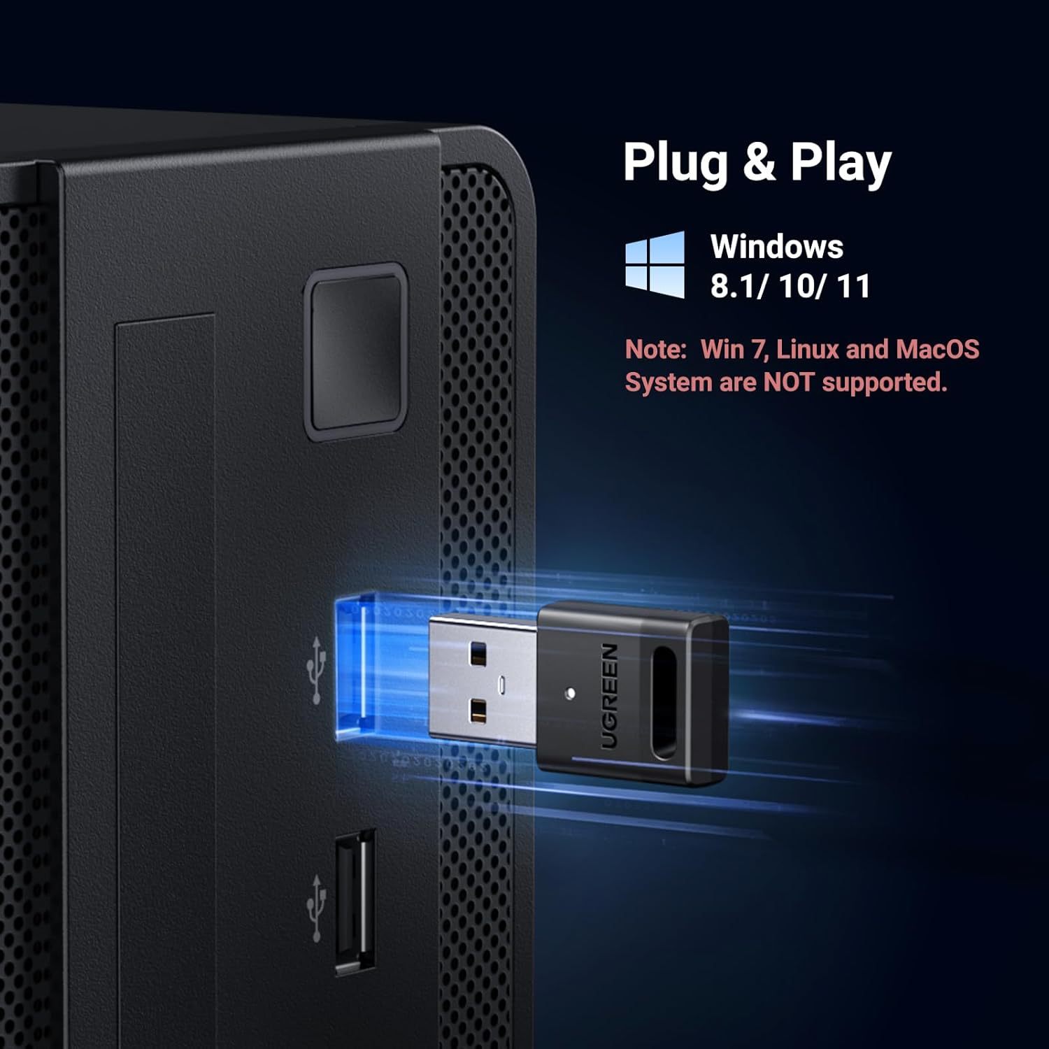 UGREEN Wireless Mini USB Adapter CM591 Bluetooth 5.3