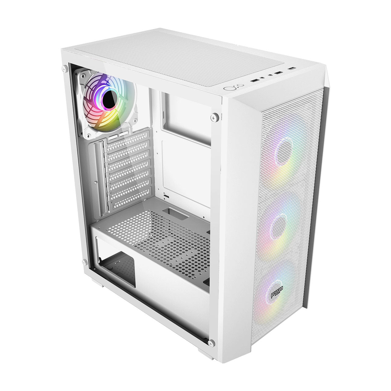 FSP Casing CMT218 4 ARGB Fans With 650 Watt Bronze White