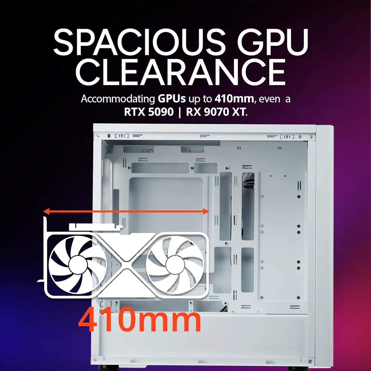 Cooler Master Casing Elite 502 3 ARGB Fan White