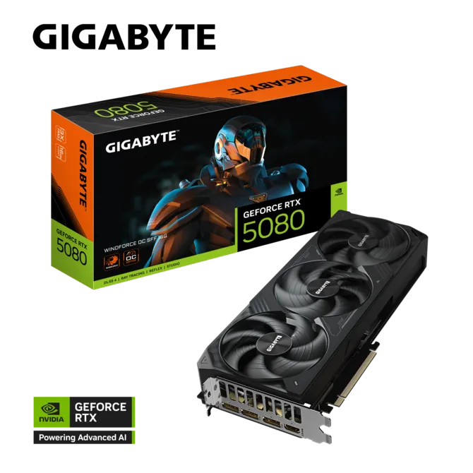 Gigabyte Graphic Card RTX 5080 Windforce OC SFF 16GB