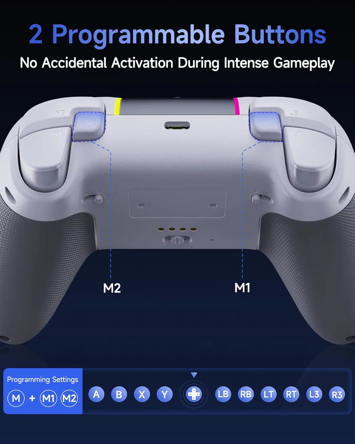 EasySMX X05Pro Multiplatform Wireless Gaming Controller with Quiet Button White