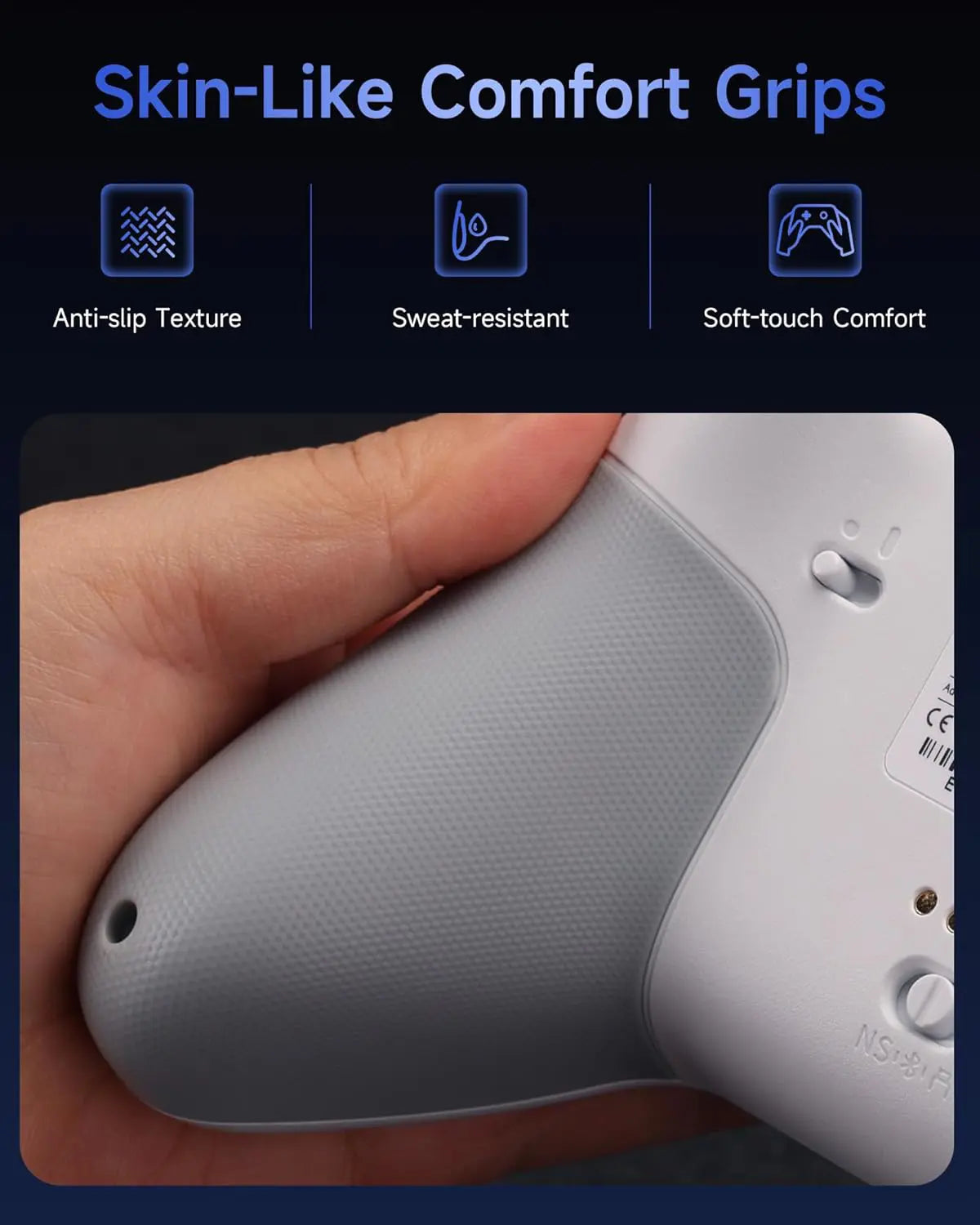 EasySMX X05Pro Multiplatform Wireless Gaming Controller with Quiet Button White