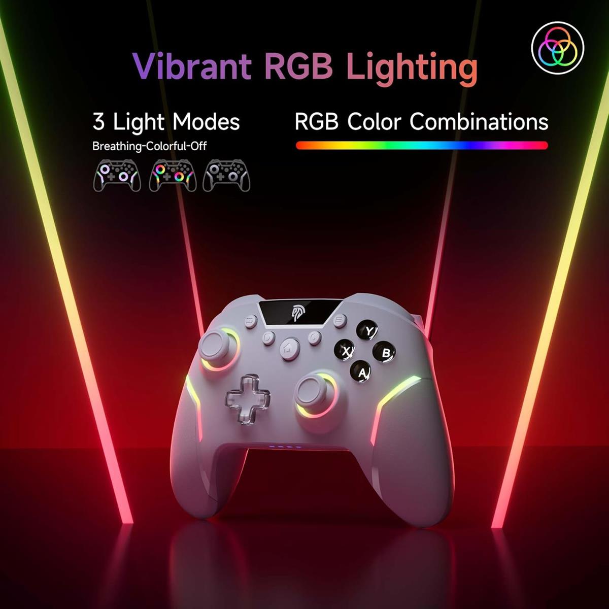 EasySMX Controller X20 RGB Controller with 2 Stage Hall Effect Stick,1000hz Polling rate