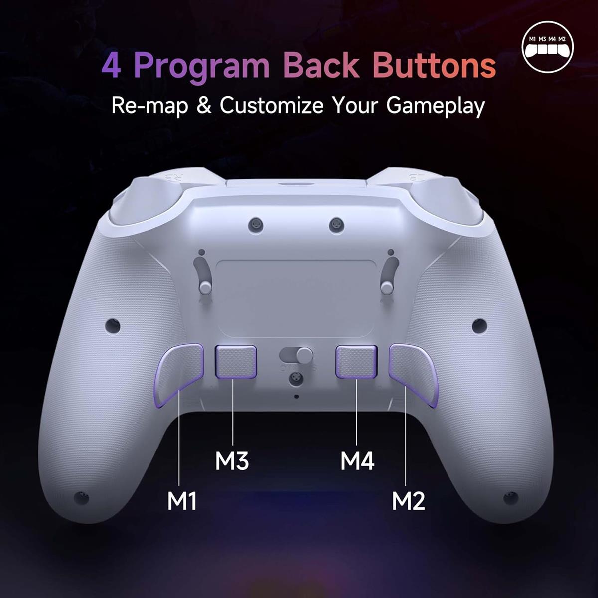 EasySMX Controller X20 RGB Controller with 2 Stage Hall Effect Stick,1000hz Polling rate