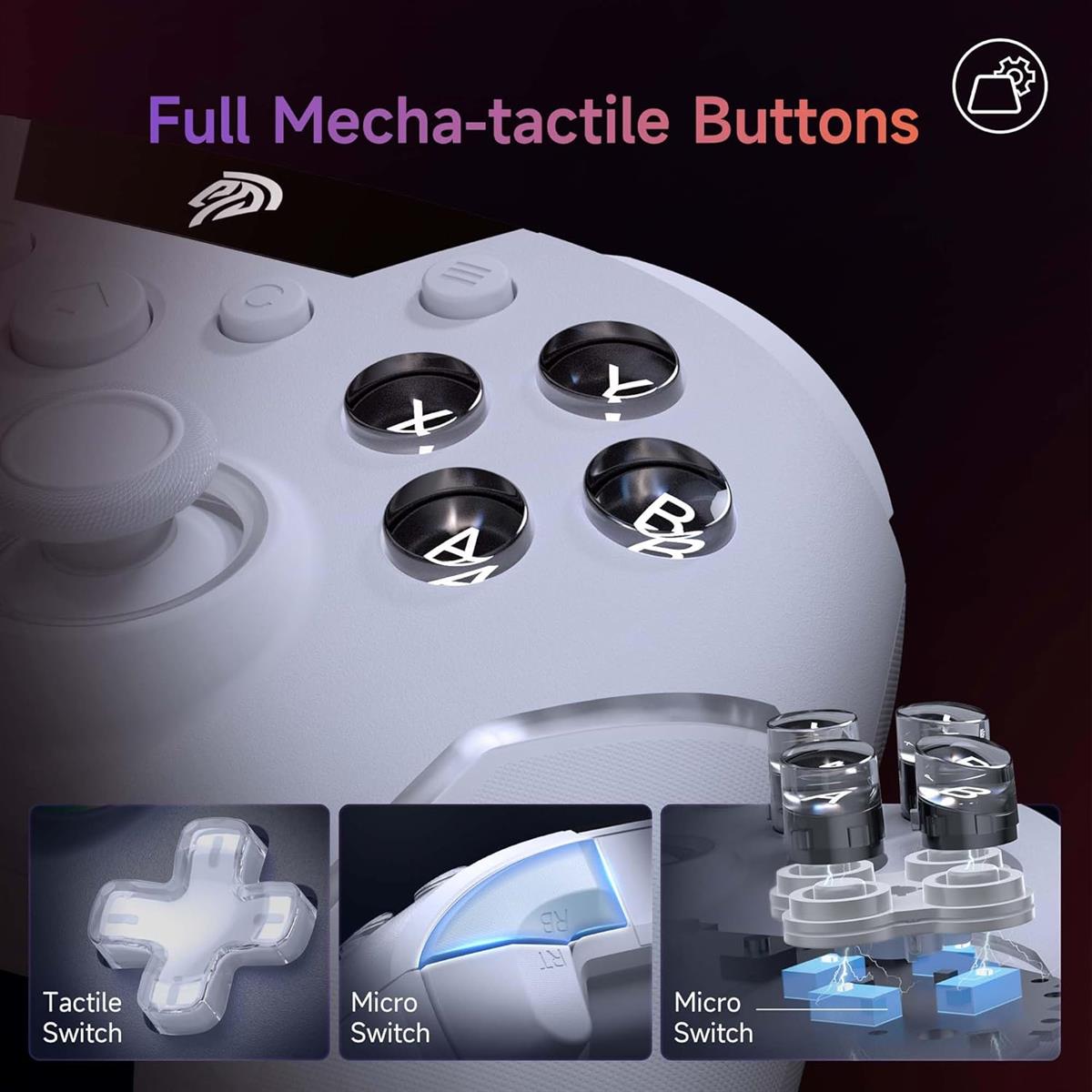 EasySMX Controller X20 RGB Controller with 2 Stage Hall Effect Stick,1000hz Polling rate