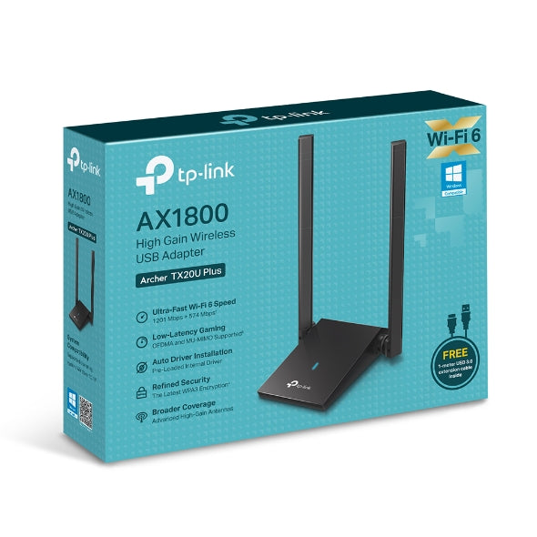 TP-Link Wifi Adapter Archer TX20U Plus Wi-Fi 6 Dual Antennas