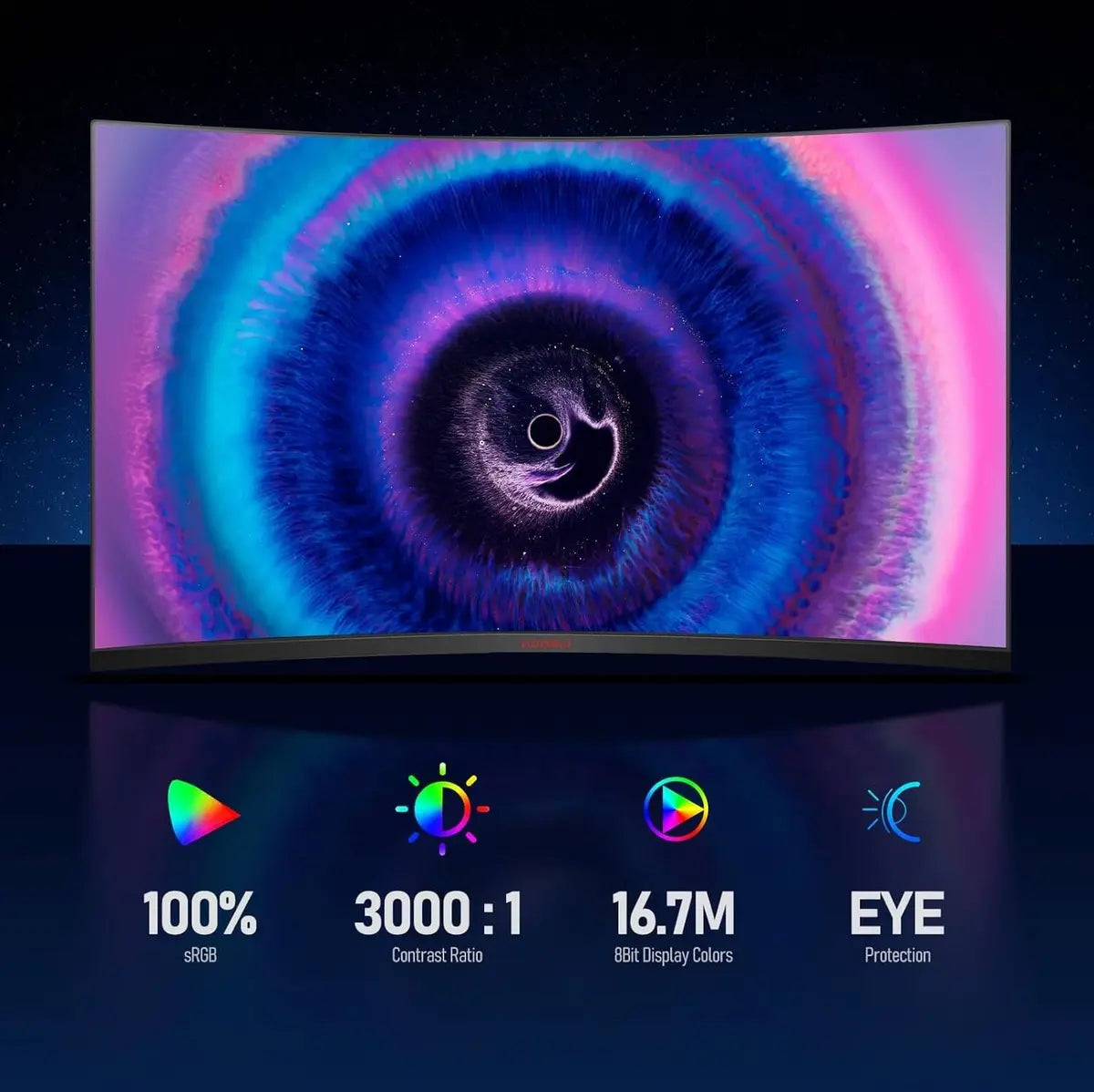 Koorui LED Monitor 32E6QC 32 inches VA Curved 2K WQHD 170Hz