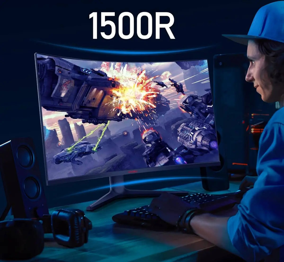 Koorui LED Monitor 32E6QC 32 inches VA Curved 2K WQHD 170Hz