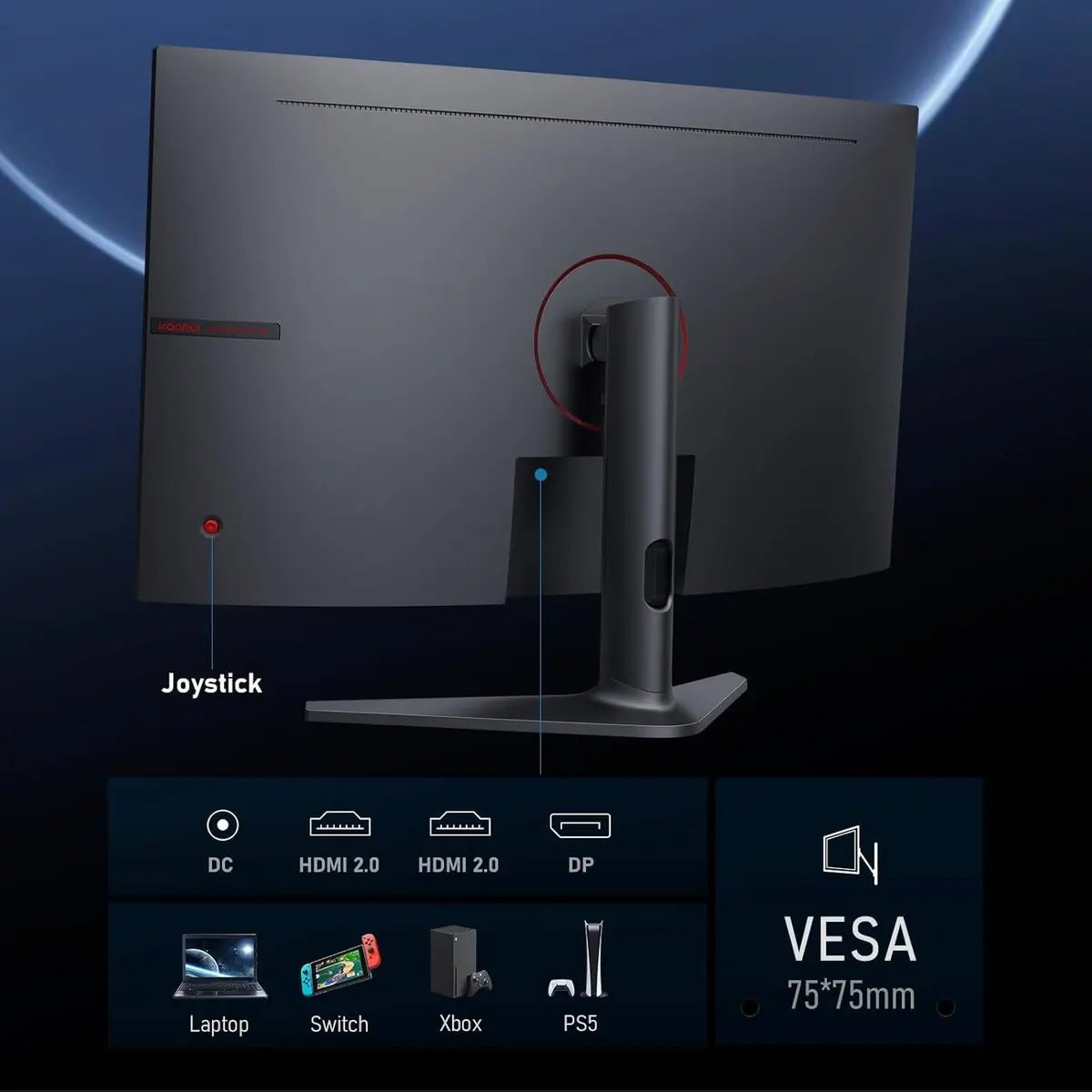 Koorui LED Monitor 32E6QC 32 inches VA Curved 2K WQHD 170Hz
