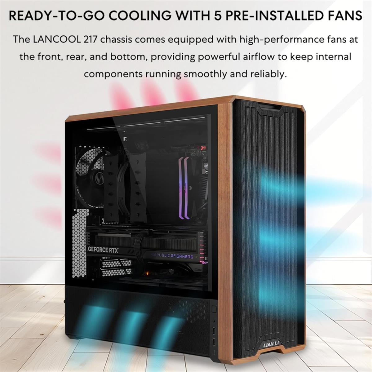 Lian Li Casing Lancool 217 E ATX 5x PWM fan
