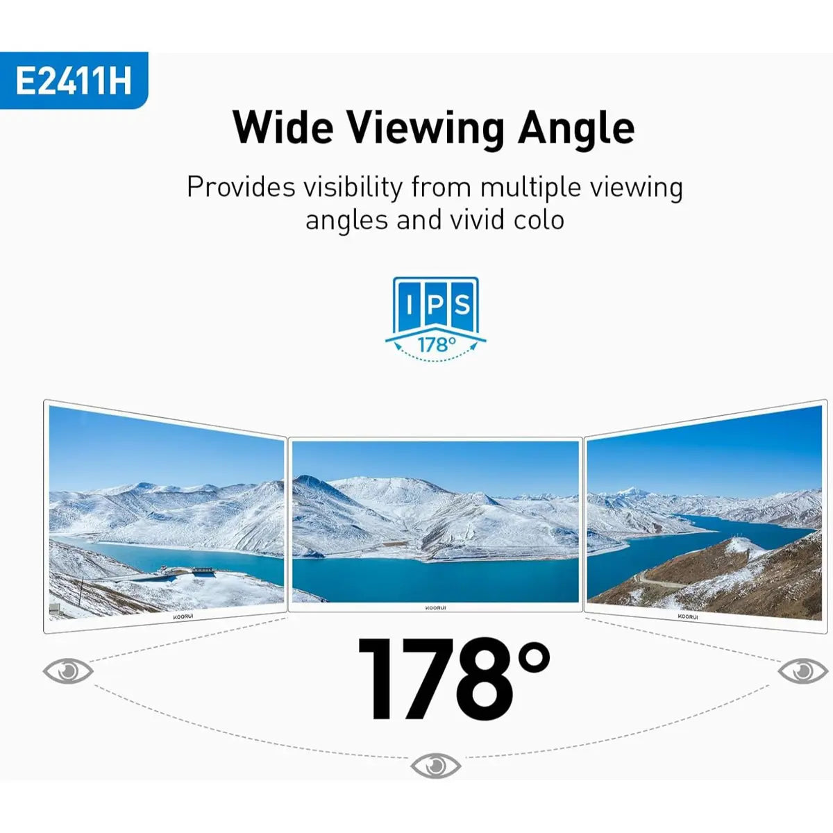 Koorui LED Monitor E2411H 24 inch 120Hz IPS 1080p