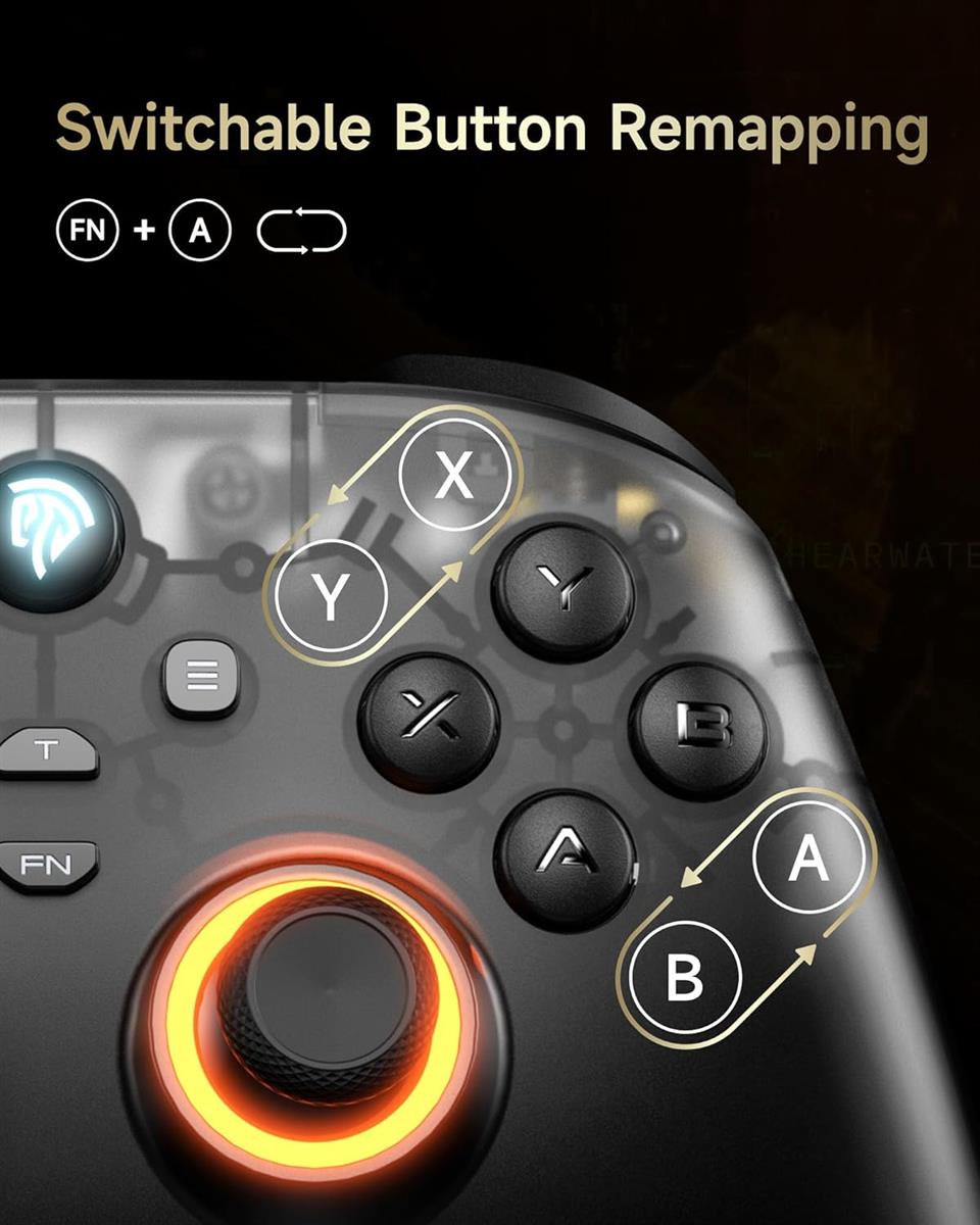 EasySMX Controller D05 Wireless Bluetooth Pro Gaming Controller with Charging Dock