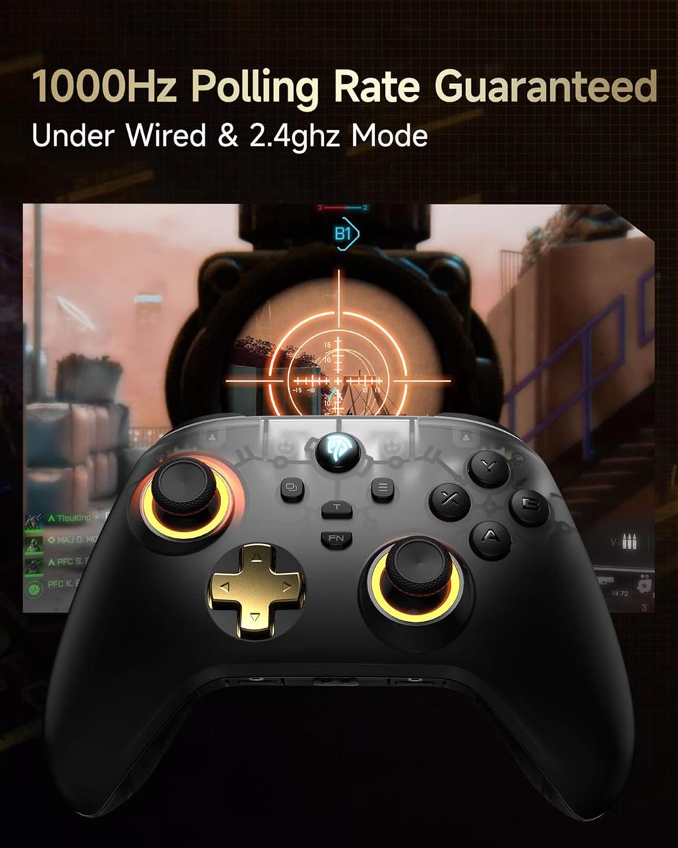 EasySMX Controller D05 Wireless Bluetooth Pro Gaming Controller with Charging Dock