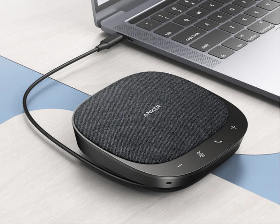 Anker Speaker S330 PowerConf USB Speakerphone 360° Voice Coverage via 4 Microphones