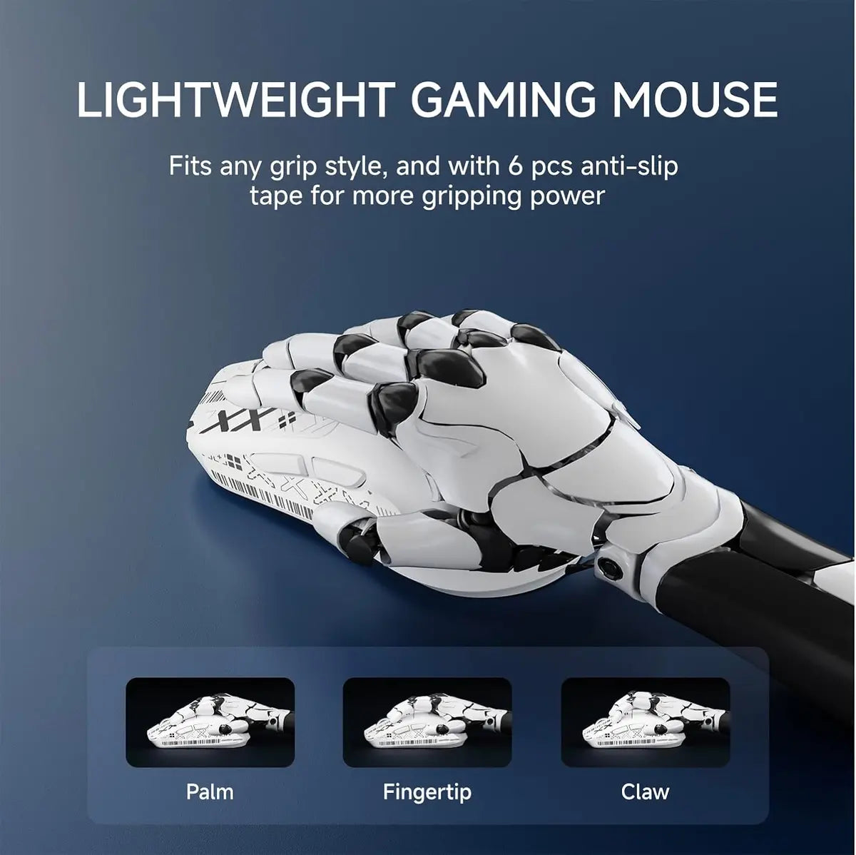 Eweadn Mouse X23 Pro Tri mode 12000 DPI rechargeable White