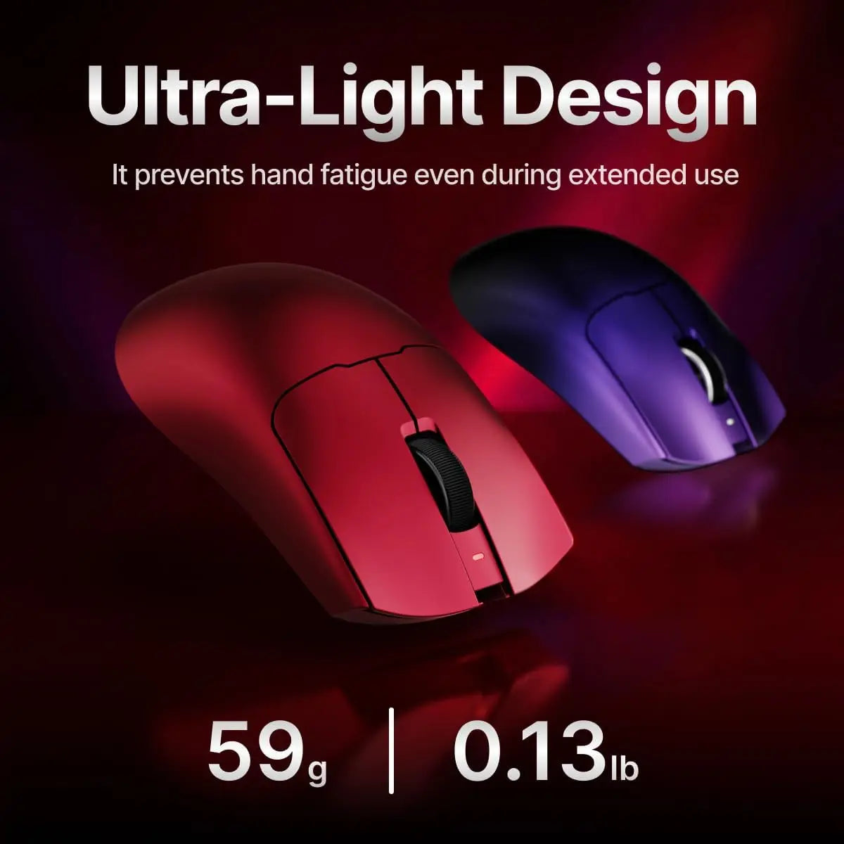 Eweadn Mouse S9 Pro Tri mode 8K Polling Rate 26000 DPI rechargeable Red