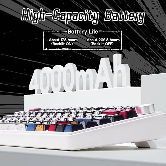 Aula Keyboard F75 Comic Tri mode Mechanical  keyboard RGB Backlit Hot Swappable