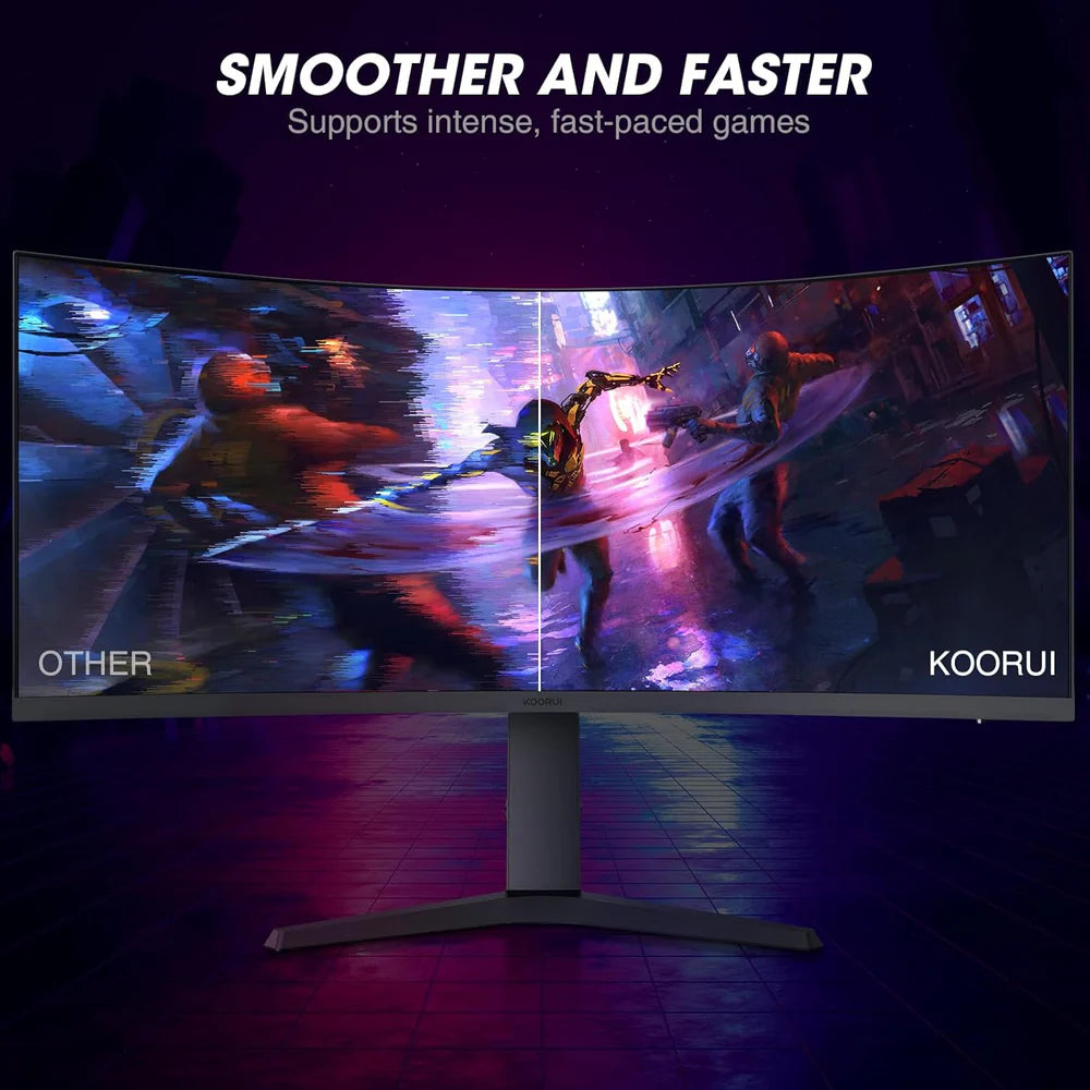 Koorui LED Monitor  34E6UC 34 inches Curve WQHD 3440×1440 165hz 1ms