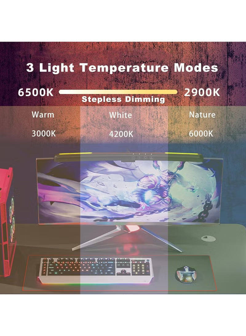 Monitor Led Bar Curve Dual Side for curved monitors, front side warm, cool and mix ton