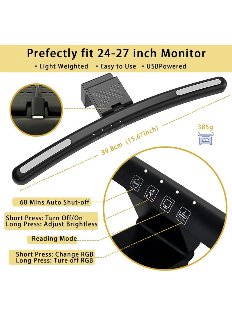 Monitor Led Bar Curve Dual Side for curved monitors, front side warm, cool and mix ton