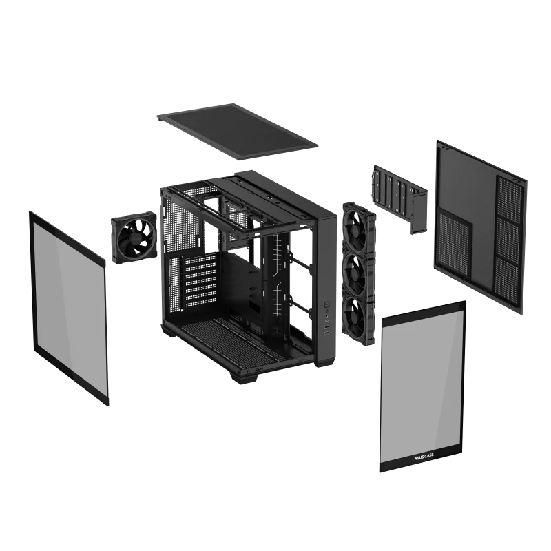 Asus Casing A32 Plus ARGB Black Chassis ATX 4 ARGB Fan