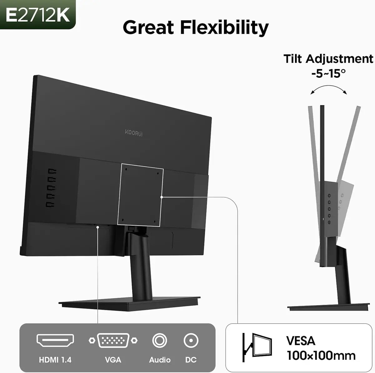 Koorui LED Monitor E2712K 27 inch 144Hz IPS 1080p