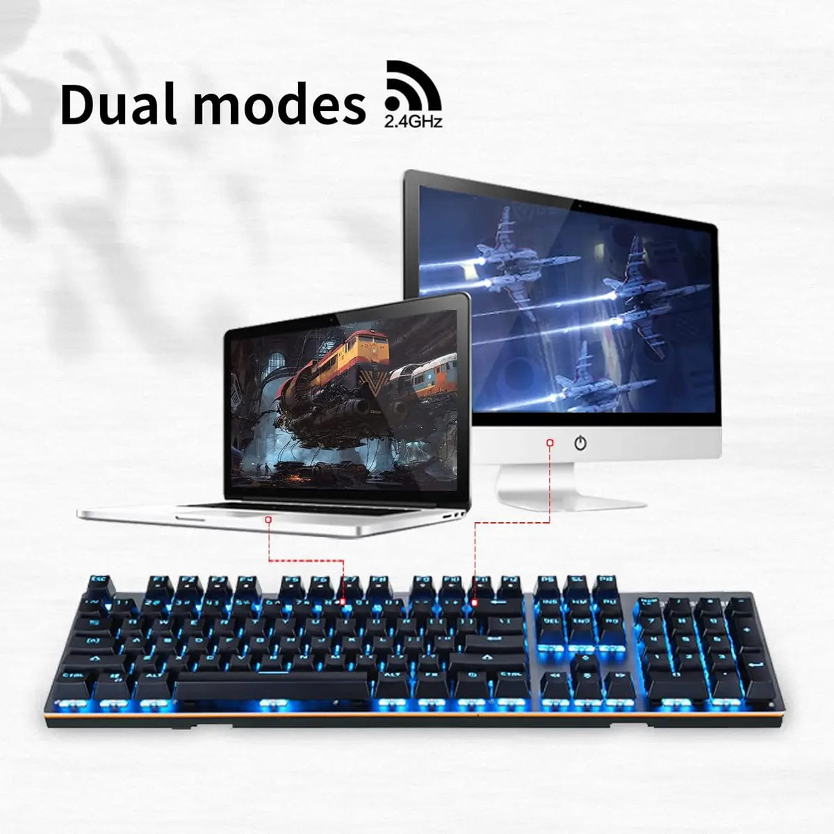 Motospeed Keyboard GK89 Wireless Wired RGB Keyboard