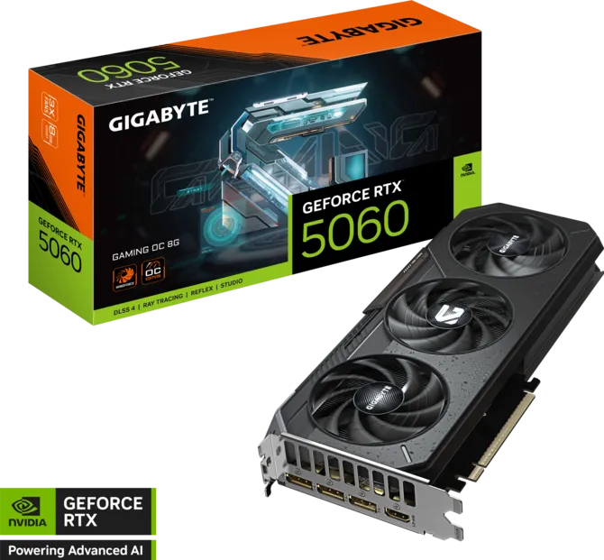 Gigabyte Graphic Card RTX 5060 Gaming OC 8GB Triple Fan