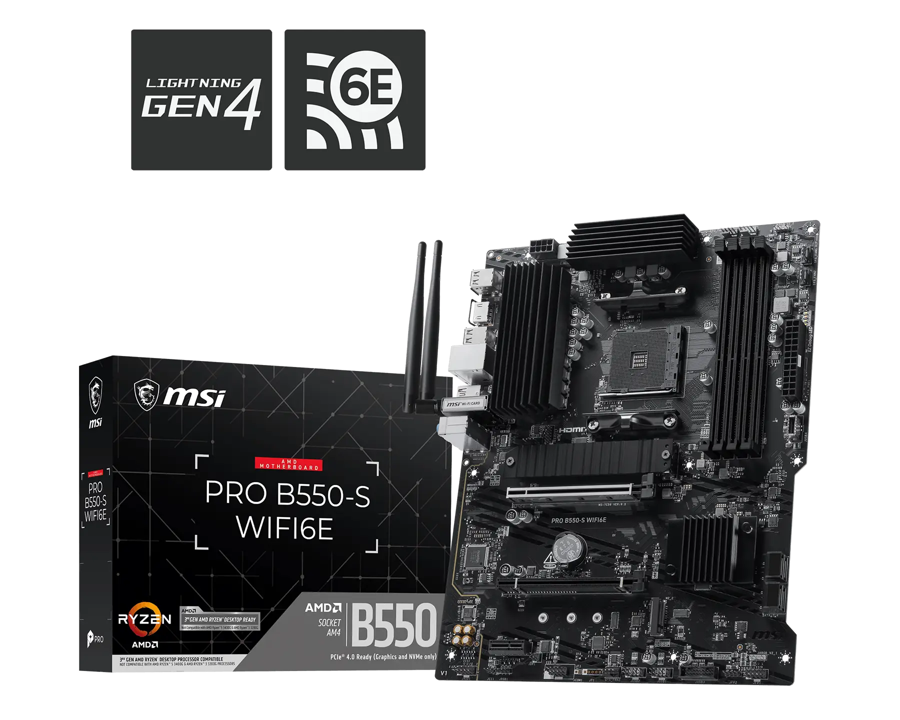 MSI Motherboard B550-S Wifi6E AM4 ATX